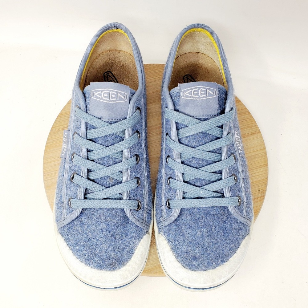 KEEN Elsa Lite Shoes Womens 8 Blue Felt Sneaker Casual Comfort Lace Up Low